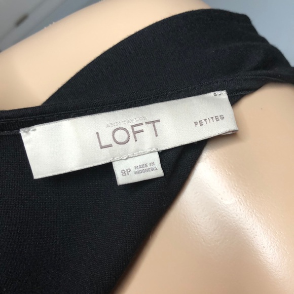 ❤️ LOFT A line Black Dress - Picture 8 of 9